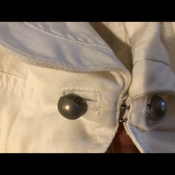 Yoki- Juniors XL: Vintage Fitted White Denim Jacket - Picture 10 of 11